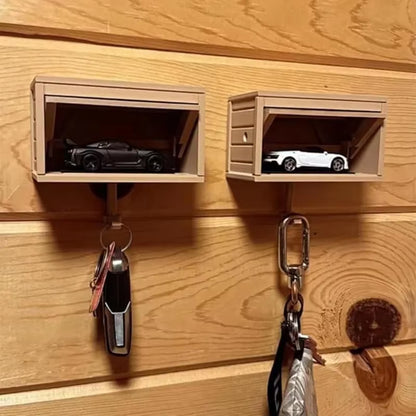 Home Decoration New 3D Printed Garage Switchable Key Holder Car - Themed Keychain Box - Bedroom Decorations No Car Model