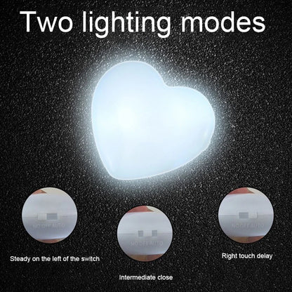 1-3Pcs LED Handbag Light Bag Lamp Heart round Star Shaped Touch Sensor Purse Night Light with Keychain Xmas Gifts for Women Girl