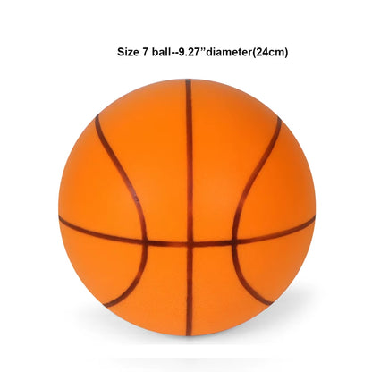 Silent Dribbling Basketball Indoor Foam Ball Size 3/5/7 High Bounce Noiseless Non-Deforming for Indoor Training Basketball