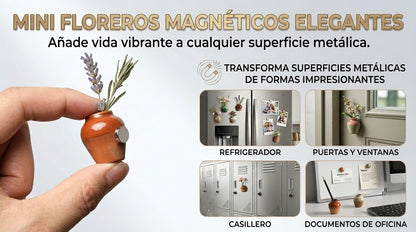 Florero Magnético de Cerámica para Refrigerador | Porta Flores Decorativo