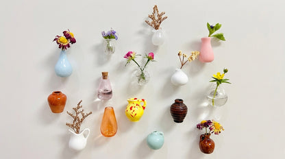 Florero Magnético de Cerámica para Refrigerador | Porta Flores Decorativo