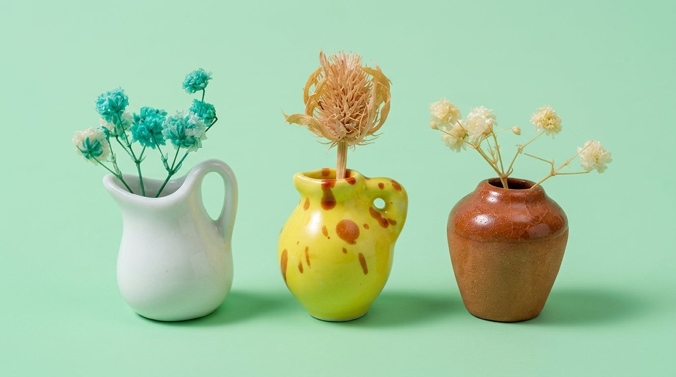 Florero Magnético de Cerámica para Refrigerador | Porta Flores Decorativo