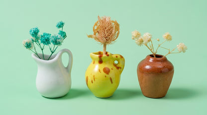 Florero Magnético de Cerámica para Refrigerador | Porta Flores Decorativo