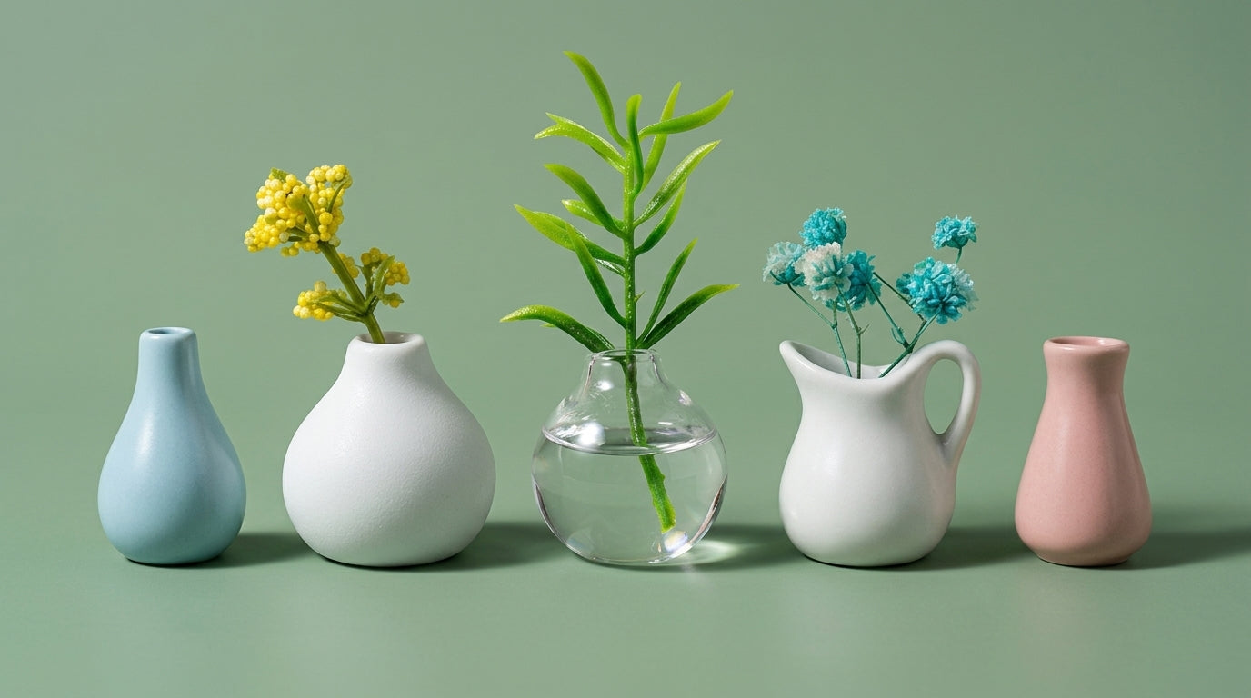 Florero Magnético de Cerámica para Refrigerador | Porta Flores Decorativo